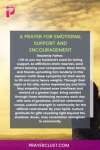 A Prayer for Emotional Support and Encouragement