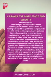 A Prayer for Inner Peace and Serenity