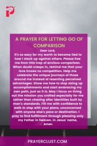 A Prayer for Letting Go of Comparison
