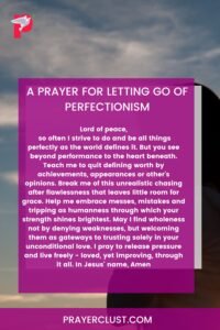 A Prayer for Letting Go of Perfectionism