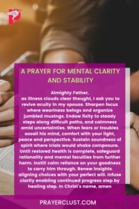 A Prayer for Mental Clarity and Stability
