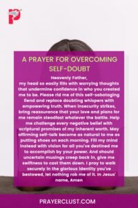 A Prayer for Overcoming Self-Doubt
