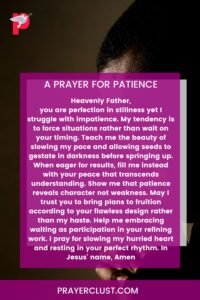 A Prayer for Patience
