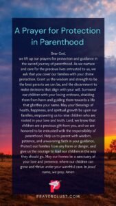 A Prayer for Protection in Parenthood