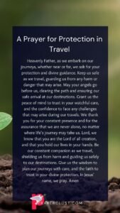A Prayer for Protection in Travel