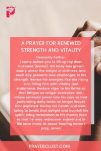 A Prayer for Renewed Strength and Vitality