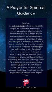 A Prayer for Spiritual Guidance