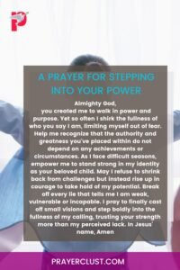 A Prayer for Stepping into Your Power