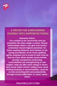 A Prayer for Surrounding Yourself with Supportive People