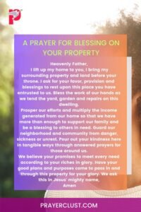 A Prayer for Blessing on Your Property
