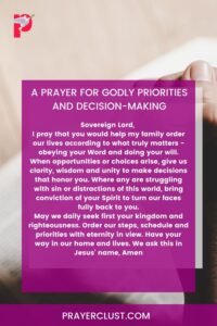 A Prayer for Godly Priorities and Decision-Making