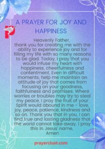 A Prayer for Joy and Happiness