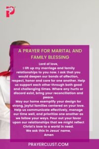 A Prayer for Marital and Family Blessing