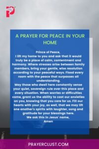 A Prayer for Peace in Your Home
