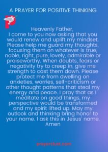 A Prayer for Positive Thinking