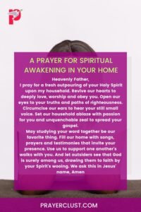A Prayer for Spiritual Awakening in Your Home