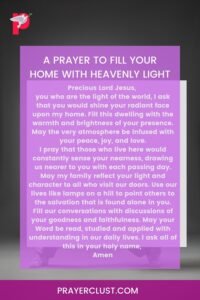 A Prayer to Fill Your Home with Heavenly Light