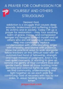 A prayer for compassion for yourself and others struggling