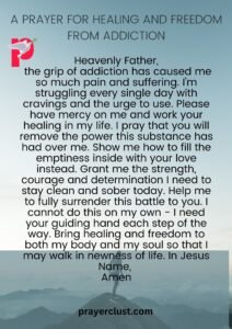A prayer for healing and freedom from addiction