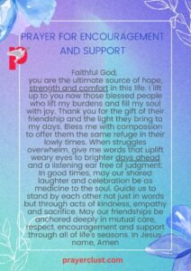 Prayer for Encouragement and Support