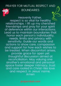 Prayer for Mutual Respect and Boundaries