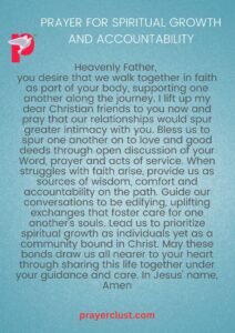 Prayer for Spiritual Growth and Accountability