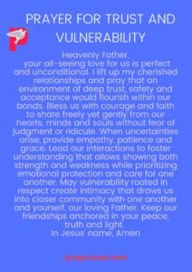 Prayer for Trust and Vulnerability
