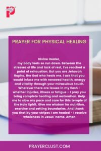 Prayer for physical healing