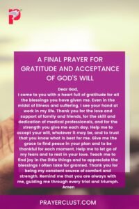 A Final Prayer for Gratitude and Acceptance of God’s Will