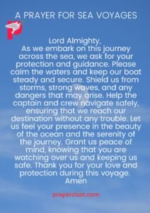 A Prayer For Sea Voyages