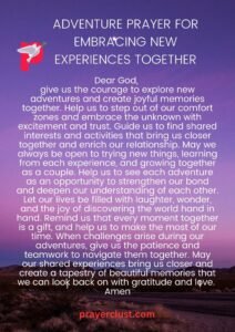 Adventure Prayer for Embracing New Experiences Together