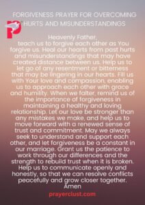 Forgiveness Prayer for Overcoming Hurts and Misunderstandings