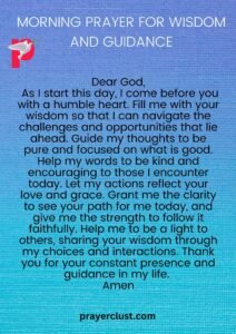 Morning Prayer for Wisdom and Guidance