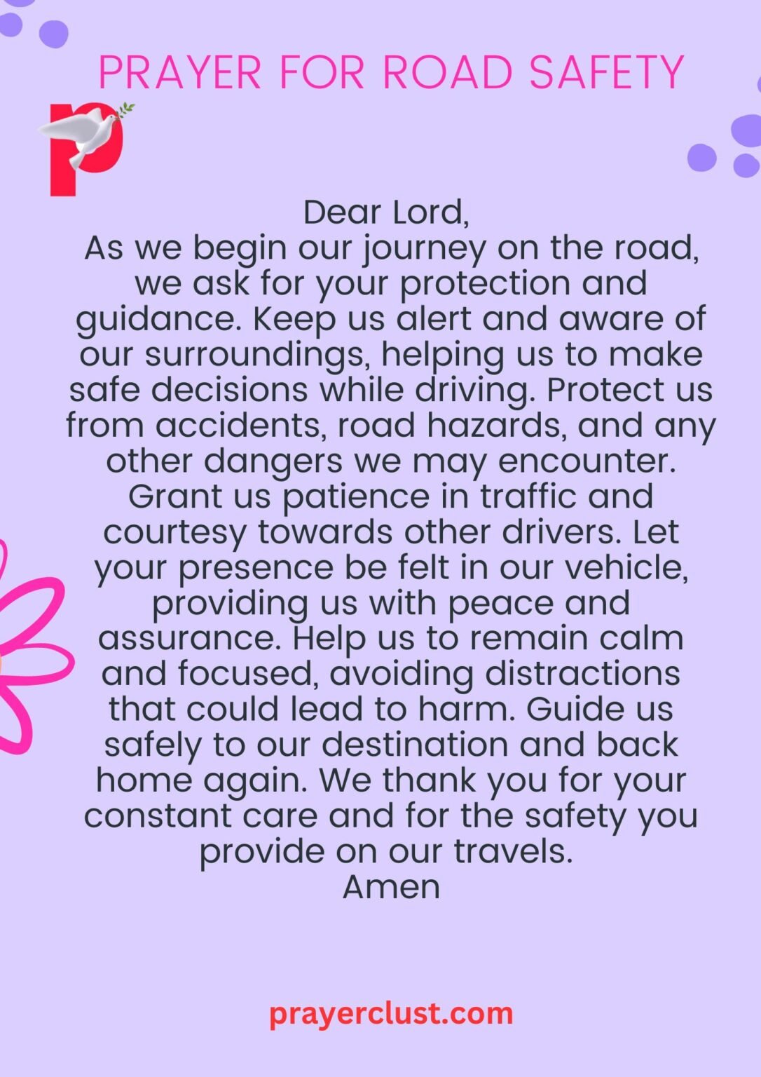 Priere Routier 10 Short Prayers for Safe Travel To Ensuring Peace and Protection on ...