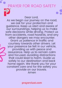 Prayer For Road Safety
