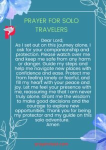 Prayer For Solo Travelers