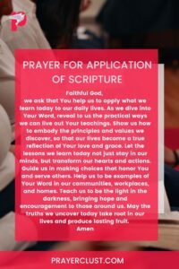Prayer for Application of Scripture