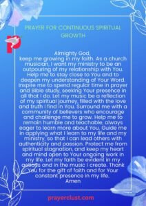 Prayer for Continuous Spiritual Growth