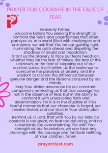 Prayer for Courage in the Face of Fear
