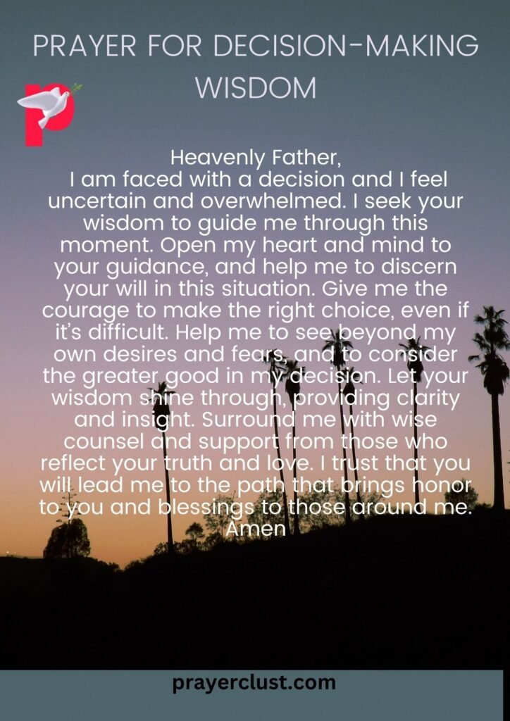 15 Powerful Prayers for Wisdom and Peace in Your Daily Life - Prayer Clust