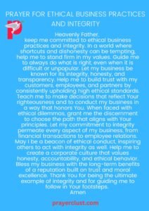 Prayer for Ethical Business Practices and Integrity
