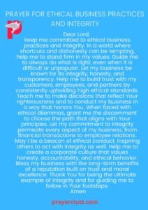 Prayer for Ethical Business Practices and Integrity