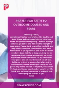 Prayer for Faith to Overcome Doubts and Fears