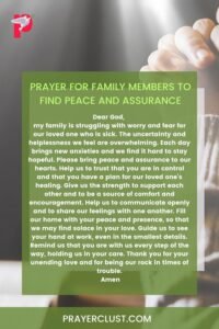 Prayer for Family Members to Find Peace and Assurance