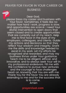 Prayer for Favor in Your Career or Business