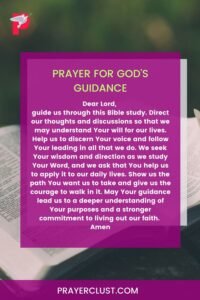 Prayer for God's Guidance