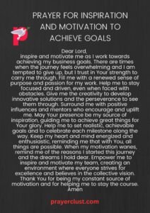 Prayer for Inspiration and Motivation to Achieve Goals