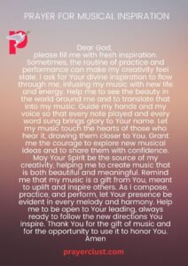 Prayer for Musical Inspiration