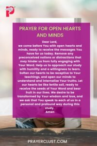 Prayer for Open Hearts and Minds