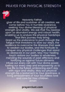 Prayer for Physical Strength